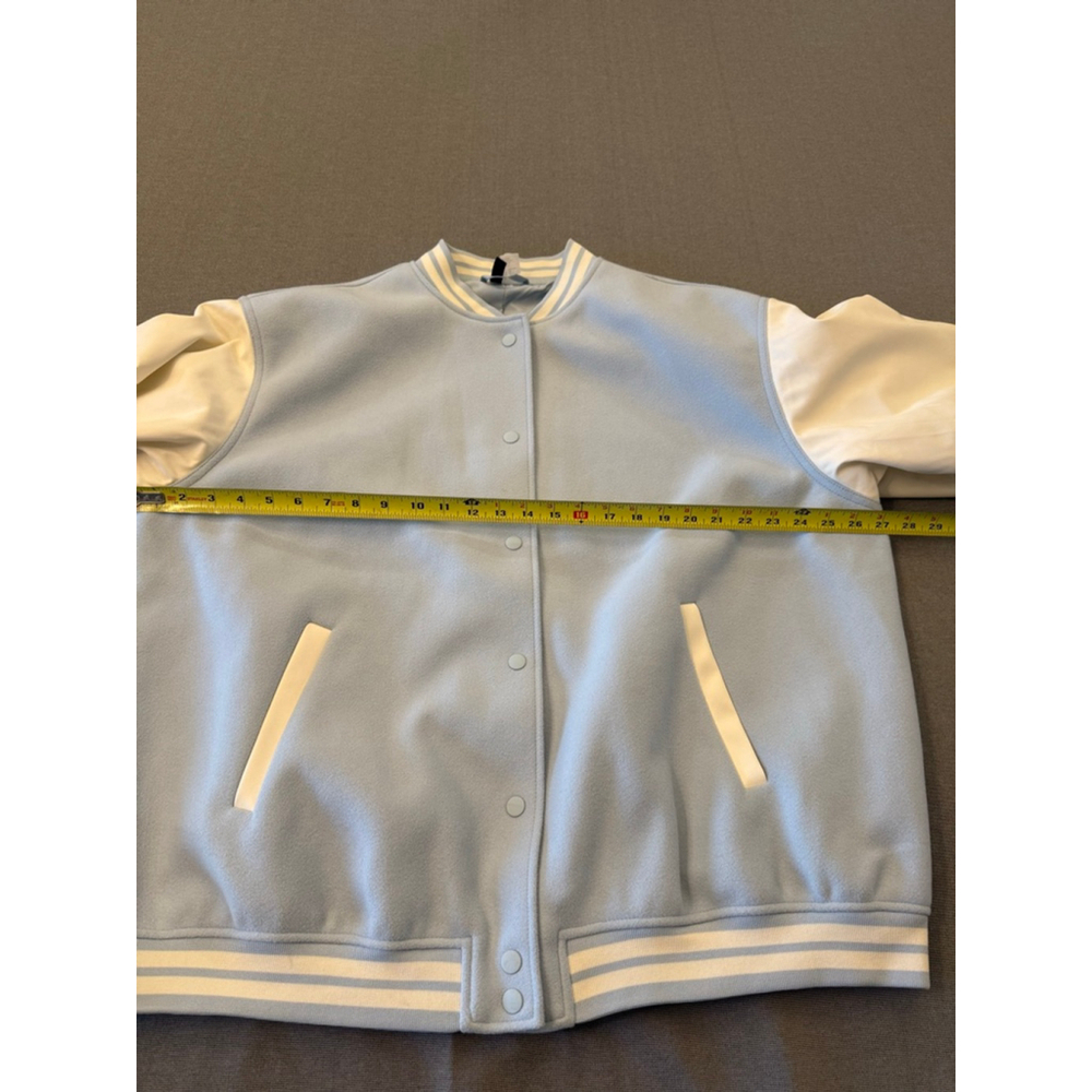 H&M Divided NWOTS Divided Blue and White Varsity Jacket XL - Picture 4 of 8